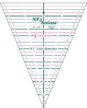 Nifty Notions Kaleidoscope Ruler Cut for the Cure