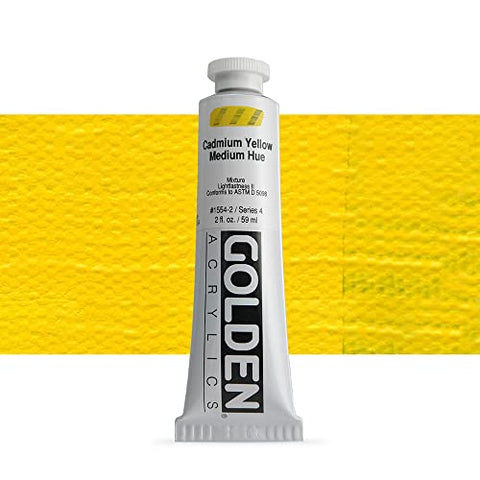 Golden Acrylic 2 Ounce Cadmium Yellow Medium Hue