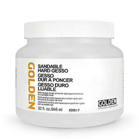 Golden Acrylic Sandable Hard Gesso - 32 oz Jar