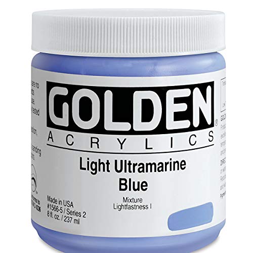 Golden Artist Acrylic, 8 Ounce jar, Light Ultra Blue
