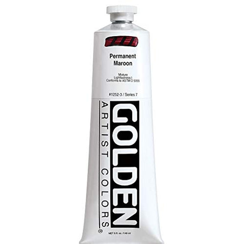 Golden Heavy Body Acrylic - Permanent Maroon - 5 oz Tube
