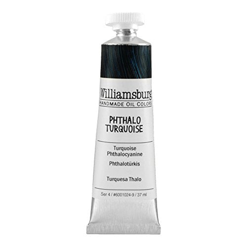 Williamsburg Handmade Oil Paint - Phthalo Turquoise, 37 ml tube