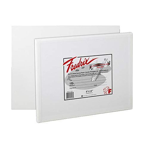 Fredrix 1539518 9 x 12 in. Warp Resistant Canvas Panels - Pack of 3