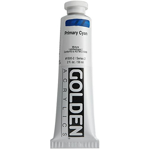Golden Heavy Body Acrylic Paint, 2-Ounce, Primary Cyan