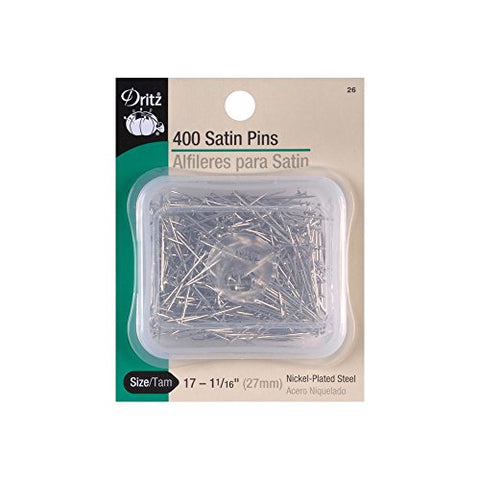 Dritz 26 Satin Pins, 1-1/16-Inch (400-Count)