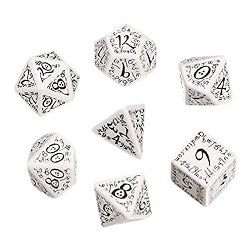 Q-Workshop Elvish Dice White/Black (7) Board Game