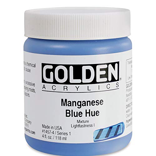 4 Oz Heavy Body Historical Hue Acrylic Paint Color: Manganese Blue Hue