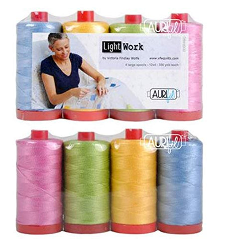 Victoria Findlay Wolfe Lightwork Aurifil Thread Kit 4 Large Spools 12 Weight VF12LC4