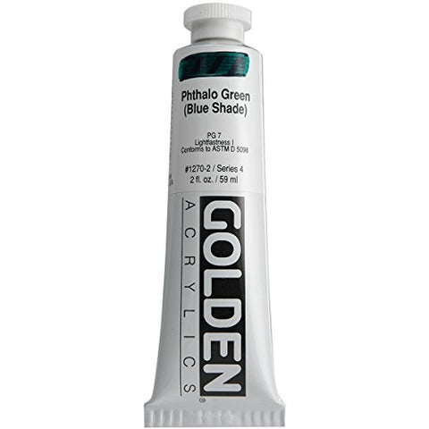 Golden Heavy Body Acrylic - Phthalo Green Blue Shade - 2 oz Tube