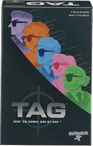 TAG -- Live-Action Elimination Competition -- Eliminate Your Target Until You're The Last One Standing -- 4-10 Players -- Ages 14+