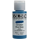 Golden Fluid Acrylic Paint, 1-Ounce, Cerulean Blue Deep