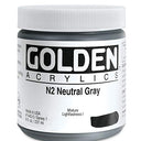 Golden Heavy Body Acrylic - Neutral Gray N2 8oz jar