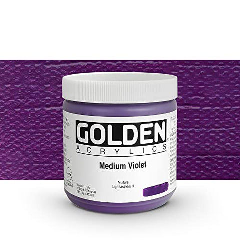 Golden Heavy Body Acrylic - Medium Violet 16oz jar