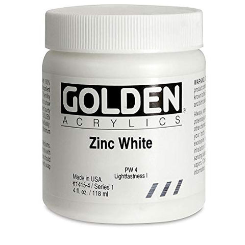 Acrylic - Golden Heavy Body Zinc White 4 oz Jar