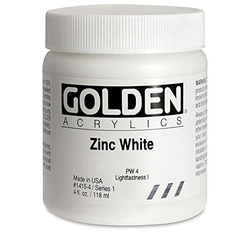 Acrylic - Golden Heavy Body Zinc White 4 oz Jar