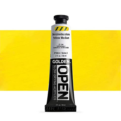 Golden Open Acrylic, 2 Ounce Tube, Benzimidazolone Yellow Medium (7008-2)