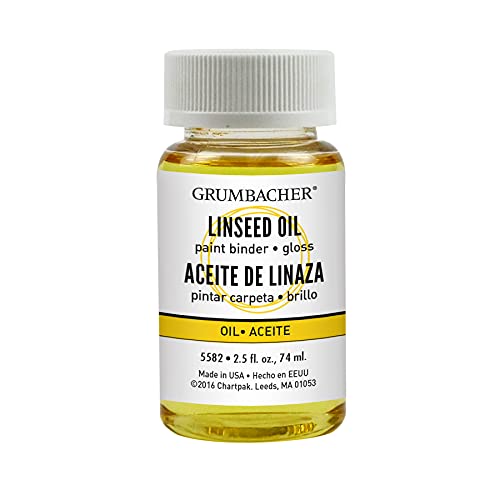 Grumbacher Linseed Oil Medium for Oil Paintings, 2-1/2 Oz. Jar, #5582