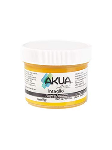 Akua Intaglio Water-Based Ink, 2-Ounce Jar, Hansa Yellow