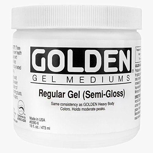 Golden Acryl Med 16 Oz Regular Gel Semi-Gloss