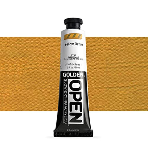 Open 2 Oz Acrylic Color Paints Color: Yellow Ochre