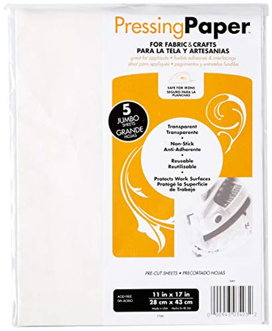 Thermo Web 3403 Fabric and Crafts Transparent Pressing Paper, 11 by 17-Inch, 5-Pack