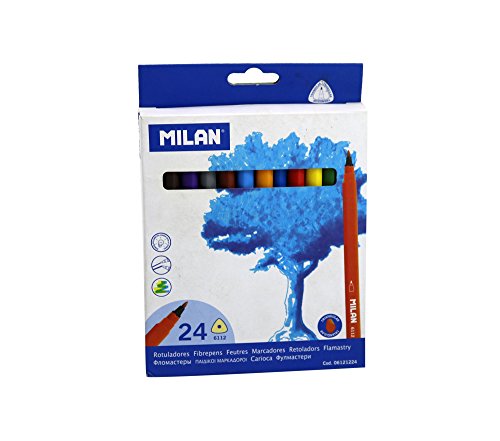 Milan 06121224 Triangular Water-Based Marker (Pack of 24)