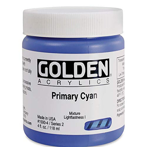 4 Oz Heavy Body Acrylic Color Paints Color: Primary Cyan