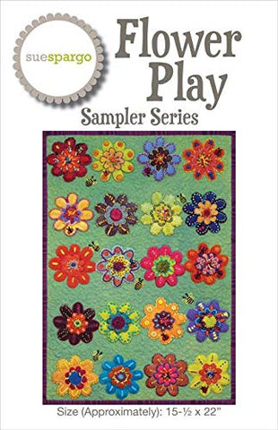 Sampler Series Pattern and Template Set by Sue Spargo - Wool Applique Project ''Flower Play'' (15.5