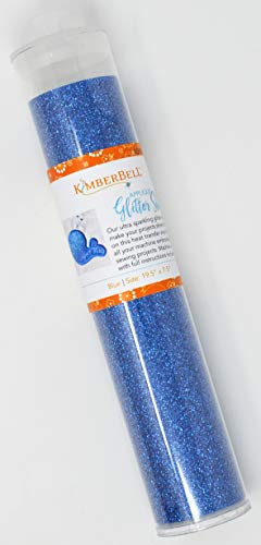 Kimberbell Applique Glitter - Blue KDKB137, 1PC, Size 19.5 in x7.5 in, Assorted Colors Available, Iron-Friendly, Pair with Bench Pillows & Featured Quilts