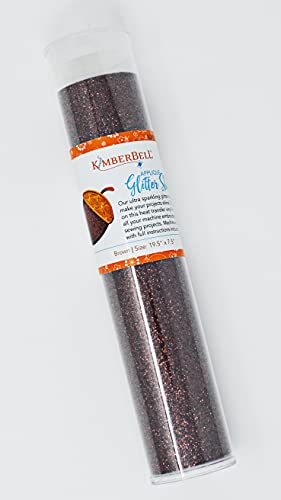 Kimberbell Applique Glitter - Brown KDKB147, 1PC, Size 19.5 in x7.5 in, Assorted Colors Available, Iron-Friendly, Pair with Bench Pillows & Featured Quilts