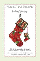 Aunties Two Patterns Holiday Christmas Stocking Pattern