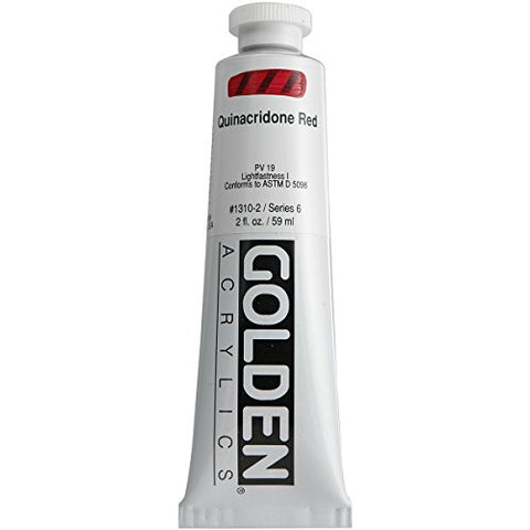 Pro-Art Golden Heavy Body Acrylic Paint, 2-Ounce, Quinacridone Red