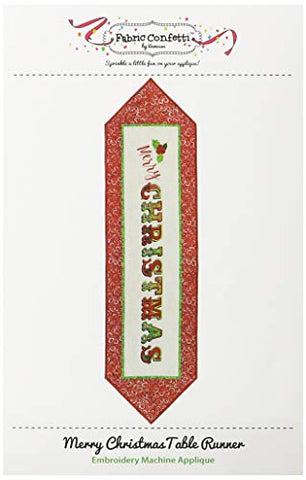 Fabric Confetti Cd Merry Christmas Table Runner Pattern