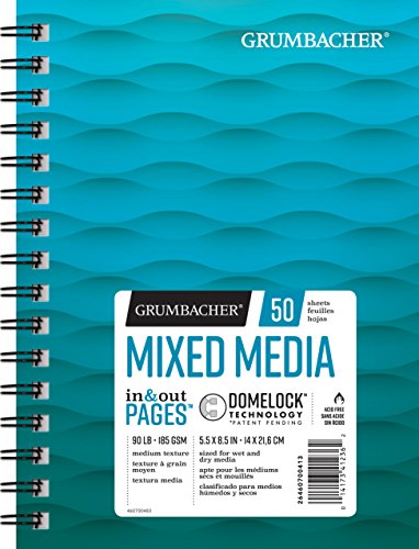 Grumbacher Mixed Media Paper Pad with In & Out Pages, 90 lb. / 185 GSM -   - art&craft supplies for you!