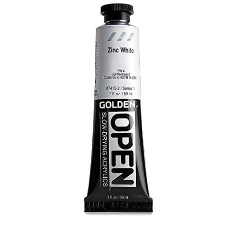 Open 2 Oz Acrylic Color Paints Color: Zinc White