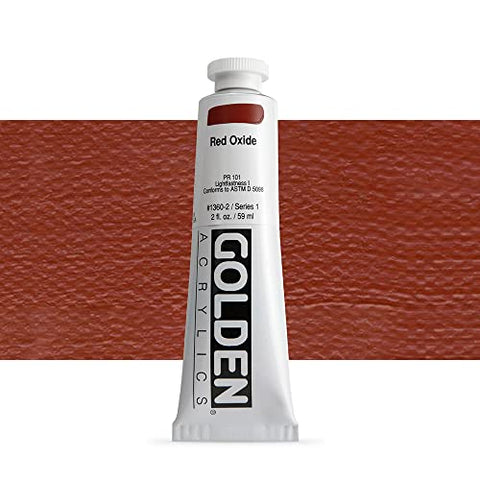 Golden Heavy Body Acrylic Paint, 2 Ounce, Red Oxide