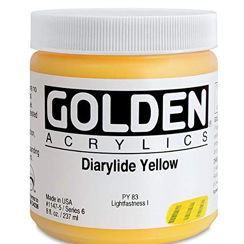 Golden Heavy Body Acrylic - Dairylide Yellow - 8 oz Jar