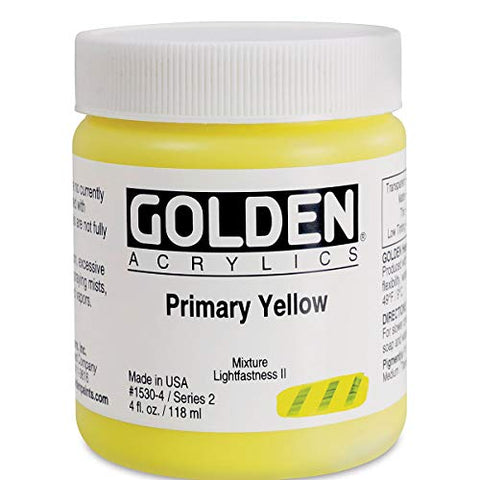 4 Oz Heavy Body Acrylic Color Paints Color: Primary Yellow