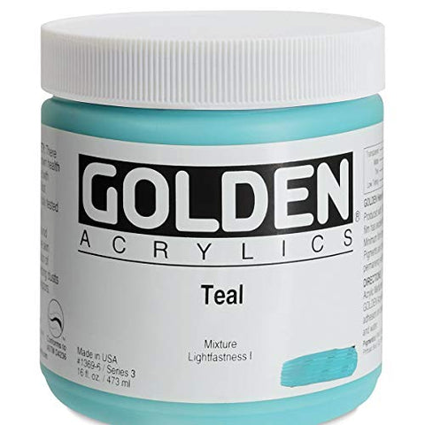 Golden Heavy Body Acrylic - Teal 16oz jar