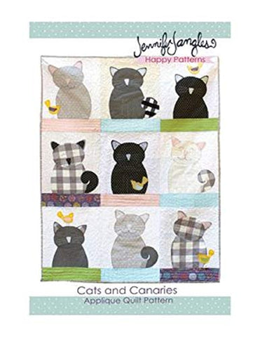 Jennifer Jangles Cats and Canaries Applique Quilt Sewing Pattern