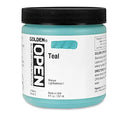 Golden OPEN Acrylic Colors teal 8 oz. jar