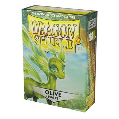 Dragon Shield Sleeves - Matte Olive 60 CT - MGT Card Sleeves - Compatible with Magic The Gathering Card Sleeves Pokémon and Other Card Games