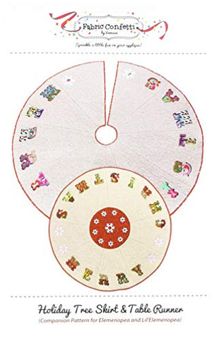 Fabric Confetti CD Holiday Tree Skirt Table Runner, None