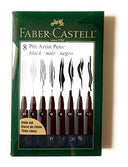 Faber-Castell 8 Pitt Artist pens in Black