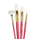 Princeton Real Value, Series 9100, Paint Brush Sets for Acrylic, Oil & Watercolor Painting, Syn-White Taklon (Rnd 4, Fan 2, FLB 6, Flat 10)