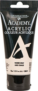 Grumbacher Academy Acrylic Paint, 75ml/2.5 Ounce Plastic Tube, Warm Gray (C091P)