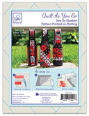 JUNMN Quilt As You Go Wine Totes Sew by Number, White