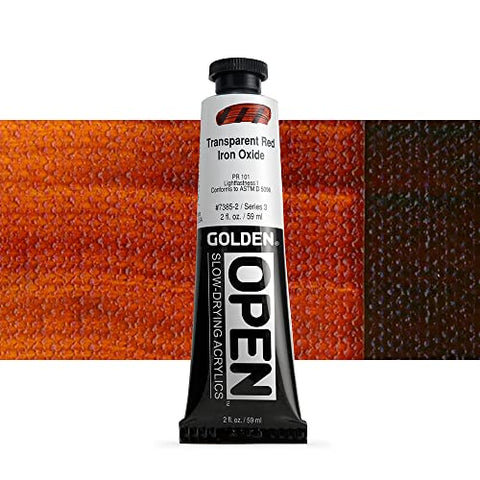 Open 2 Oz Acrylic Color Paints Color: Transparent Red Iron Oxide