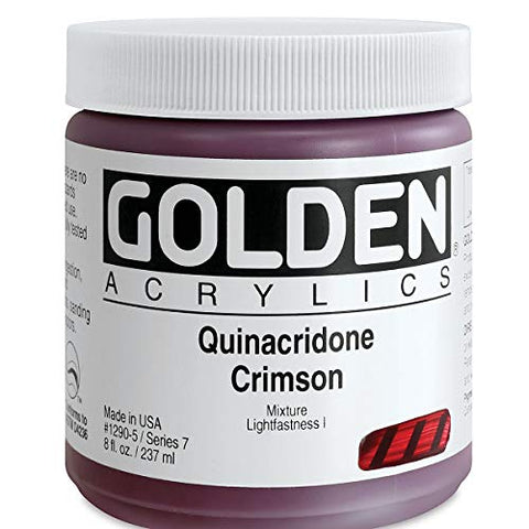 Golden Heavy Body Acrylic - Quinacridone Crimson 8oz jar