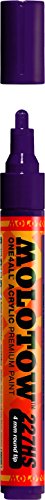 Molotow ONE4ALL Acrylic Paint Marker, 4mm, Purple Violet, 1 Each (227.239)